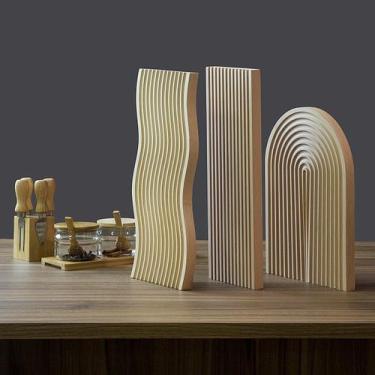Imagem de Tábua Home&Co 2x40x14cm Madeira Natural para Mesa Posta Jantar e Ceia