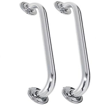 Imagem de Alça Apoio Kit 2 Uni Inox 50cm Banheiro Deficiente Idoso Cadeirante Acessibilidade