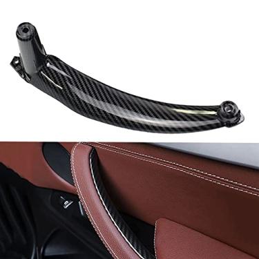 Imagem de Fibra de carbono Carro Interior Maçaneta da porta Painel Interno Puxador Acabamento Capa para BMW X5 E70 E71 X6 E71 E72 (Esquerda)