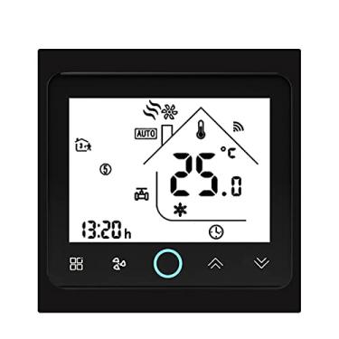 Imagem de Tingpai Termostato BAC-002ELZB Tuya Estilo Cent l Ar Condicionado TUYA ZIGBEE Controlador Prog mável Unidade Fan Coil 5-99℃ Painel LCD Sem Fio Remoto igente