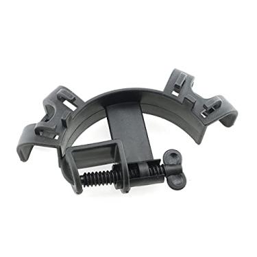 Imagem de E-outstanding Pacote com 2 grampos de fixação de tubo de água de plástico ajustável suporte de tubo de aquário clipes fixos ferramenta de aquário, preto