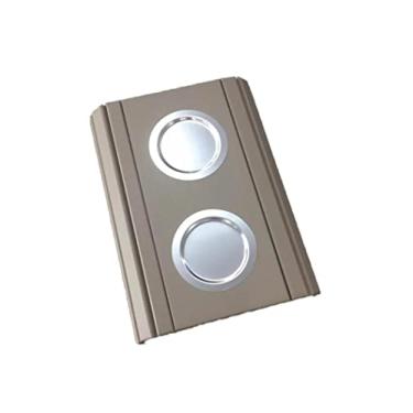 Imagem de Mi Ama Interiores Esteira Bandeja Para Braço Sofá Nude Porta Copo Alumínio