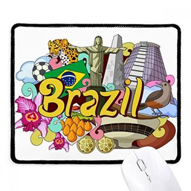 Imagem de Mousepad Futebol Oscar Niemeyer Brazil Graffiti Tapete de borracha para jogos