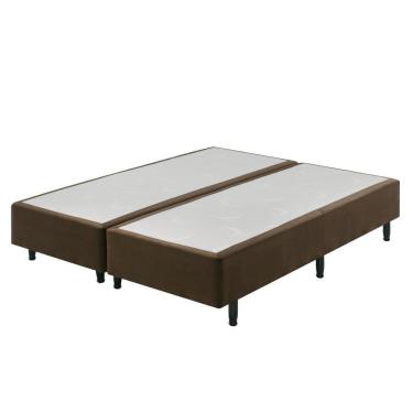 Imagem de Sommier Queen Size Comfy Veludine 158x198x37 - Marrom
