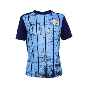 Imagem de Camisa Manchester City Balboa Dry Fit Juvenil Listrada