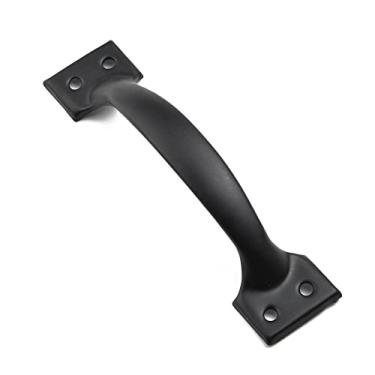 Imagem de Hardware Art Puxar o Puxador da Porta da Garagem Puxador da Porta de Ferro Fundido Preto Hardware Galpão Casa Garagem para Puxar a Porta Deslizante do Celeiro, h