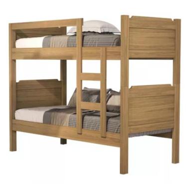 Imagem de Beliche Solteiro Reforçada com Escada 100% MDF Várias Cores Disponívei