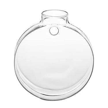 Imagem de Hängende Glasvase, Wandpflanzgefäße, Terrarium, abgeflachte Kugelpflanzenhalterung, klare Blumenvase für die Vermehrung von Hydrokulturen (Hex)