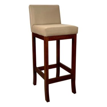 Imagem de Banqueta Alta em Madeira Maciça Nápoles Pinhão