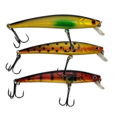 Imagem de Kit Isca Artificial Hengjia Meia Água 9cm 8gr Barbela Curta Plástico A