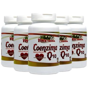 Imagem de KIT C/5 Coenzima Q10 Mineral Pote 60 Cápsulas Rei Terra