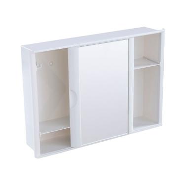 Imagem de Armário Para Banheiro Astra Versátil Com Espelho E Porta De Correr A21 Embutir-sobrepor