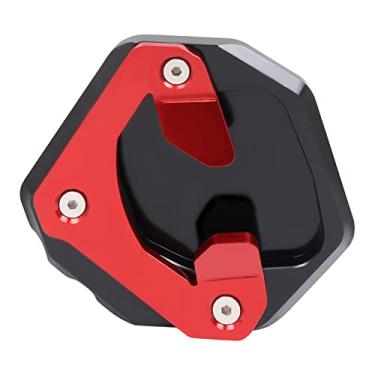 Imagem de Almofada de suporte de motocicleta ampliador de extensão lateral de substituição para Yamaha TENERE 700 Tenere700 XTZ 700 XTZ700 2019-2023 Extensor de pedal de placa de suporte de pé (vermelho)