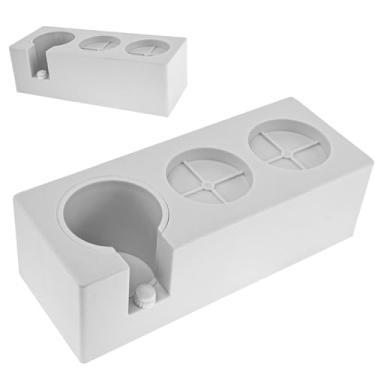 Imagem de Caixa organizadora de café expresso, base de plástico para adulteração de café com altura ajustável, suporte de café expresso multifuncional estável para adulteração de café expresso de 51 a 58 mm
