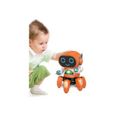 Imagem de Brinquedo musical Spider Robot Dancer com luzes LED - NARANJO - Lightb