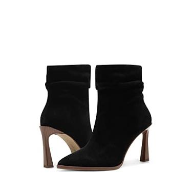 Imagem de Vince Camuto Bota feminina de cano curto com bico fino, Preto, 5