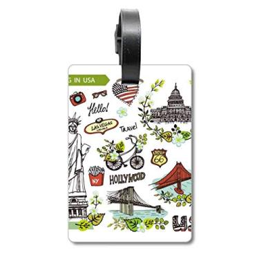 Imagem de Spring Liberty White House USA Graffiti Mala Etiqueta para Bagagem Cartão de Bagagem