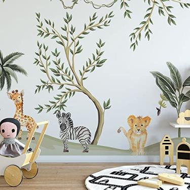 Imagem de Fotomural Painel Fotográfico Papel de Parede Autocolante Para Quarto Infantil Decoração Safari 2,50 X 3,00 Metros