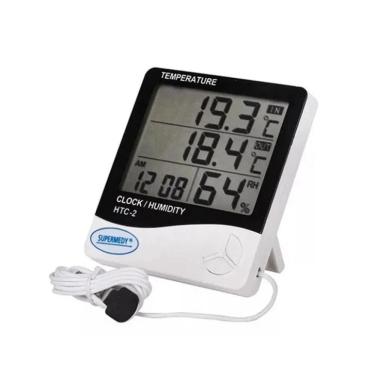 Imagem de Termohigrômetro Medidor Temperatura Digital C Cabo Supermedy