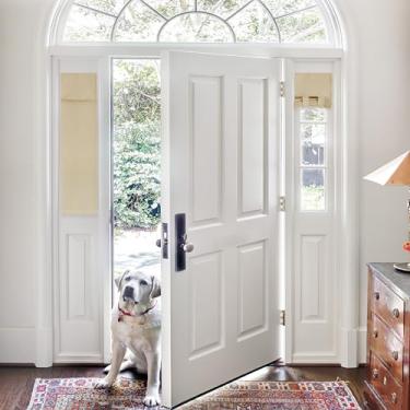 Imagem de PONY DANCE Cortina de janela de porta - persiana blackout para porta francesa frontal de vidro, cobertura de janela de amarração com isolamento térmico, bege biscotti, 1 painel, 30 cm L x 101 cm C