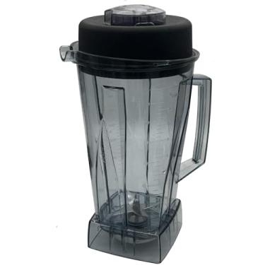 Imagem de Jarro de substituição com acessórios de peças de lâmina e tampa, pote de liquidificador de 1,8 g, compatível com Vitamix Vita-Prep 3 - Modelo VM0101E e Vitamix G-Series Professional 300/5200/5300