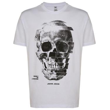 Imagem de Camiseta John John Offset Skull Branca Masculina-Masculino