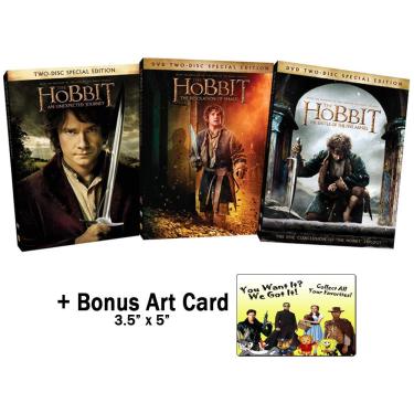 Imagem de The J. R. R. Tolkien Famous Works Collection: The Hobbit - Complete Special Edition Movie Series 1-3 (An Unexpected Journey / Desolation of Smaug / Battle of the Five Armies) + Bonus Art CardL8