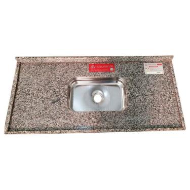 Imagem de Pia de Cozinha Granito 200 cm Itabira Standard Cuba simples Ocre Itabira