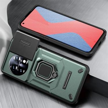 Imagem de Capa de armadura à prova de choque para Oneplus 11 5G 11R 12 Slide Camera Lens Protection Ring Stand Phone Cover para OnePlus 1 Ace 2, verde, para Oneplus Ace 2