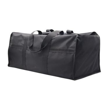 Imagem de Generic Transportador de madeira para lareira, sacola de toras de lenha, suporte de toras com alças, saco de transporte de madeira resistente para lareira, preto