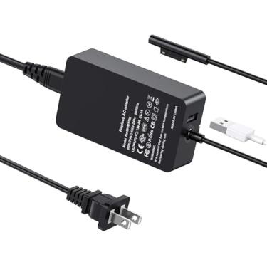 Imagem de Surface Laptop Pro Carregador fonte de alimentação 65W 15V 4A adaptador CA magnético de substituição compatível com Microsoft Surface Pro 3/4/5/6/7/8/9/X Laptop1/2/3/4 Go 1/2/3 Book 1/2/3