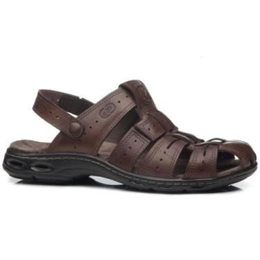 Imagem de Sandália Masculina Papete Couro Pinhão Pegada 130687-02