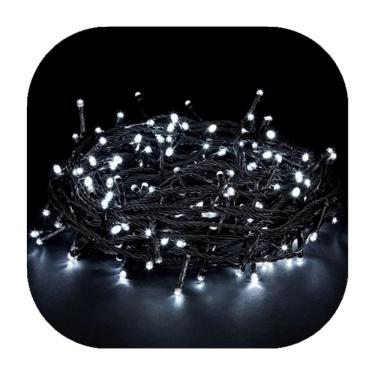 Imagem de Cordão Pisca 100 Led Prova D´água Fixo Fio Verde 10 Cores 10m Decor Natal