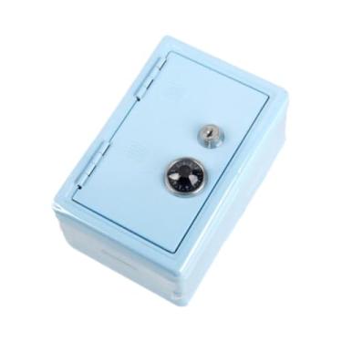 Imagem de rockible Cofrinho de ferro, caixa de armazenamento de moedas, ornamento, caixa de dinheiro, cofre, caixa de economia de dinheiro para itens colecionáveis de, Azul