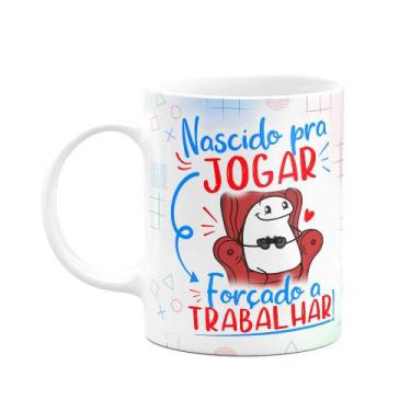 Imagem de Caneca Flork Gamer - Nascido pra jogar video game! - JPS INFO