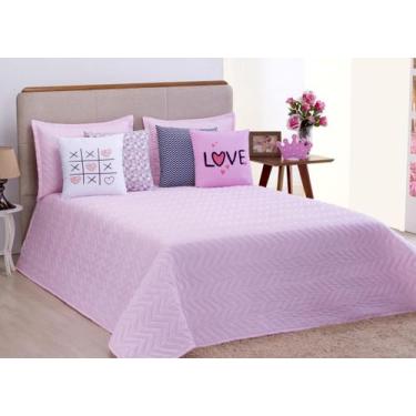 Imagem de Cobre Leito Liberty 07 Pçs Queen - deccoralle, Rosa