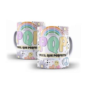 Imagem de Caneca Porcelana Divertida PQP Poxa Que Perfeita - Villa Caneca