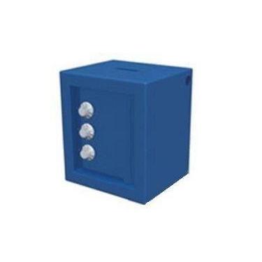 Imagem de Cofre Mini Metal Porta Moedas Com 3 Segredo Azul - Mirante Brasil