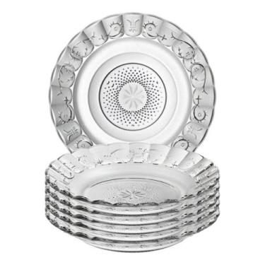 Imagem de Jogo De Pratos Fundos Egípcio 6 Peças Estrela Transparente - Prati Cas