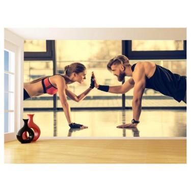 Imagem de Papel De Parede 3D Academia Exercício Exercício Funcional 3,5M Aca16 -