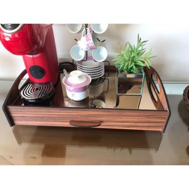 Imagem de Bandeja Organizadora Dolce Gusto Com Alça e Armazenamento De Talheres 