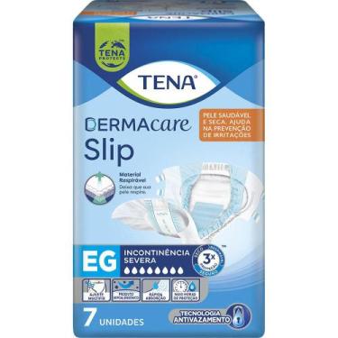 Imagem de Fralda Geriátrica Tena Dermacare Slip Ultra EG com 7 unidades