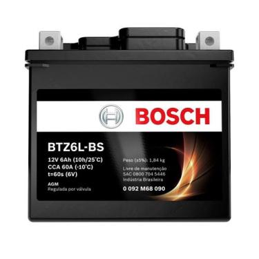 Imagem de Bateria Dafra Super 100/50 6ah Bosch Btz6l-bs (ytz6v)