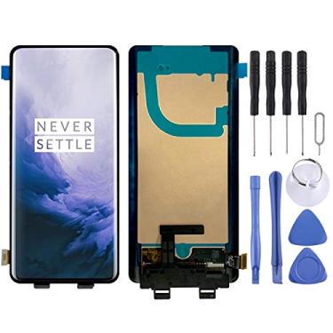 Imagem de Substituição da tela do telefone Para o OnePlus 7 Pro / 7T Pro com a tela LCD de montagem completa do digitalizador (preto) Acessórios para Phoen