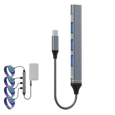 Imagem de Hub de carregamento USB C (1 peça) para MagicBand+ Plus Magic Band, multicarregador 4 em 1 compatível com carregadores oficiais e de substituição MagicBand Plus, acessórios Disney-World Essentials