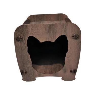 Imagem de Casinha Pet Mini Casa Cama Mdf Desenho Gravado Cachorro Gato - Amélia 