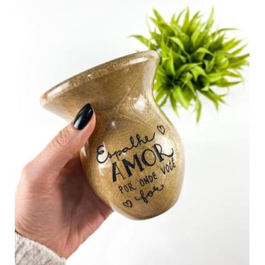 Imagem de Cuia de Madeira Lisa Sem Pé - Espalhe Amor por Onde Você For - Encanto