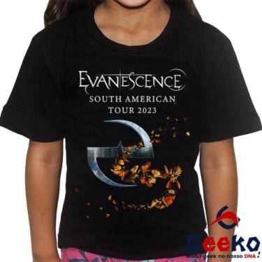 Imagem de Camiseta Infantil Evanescence 100% Algodão South America Tour 2023 Roc