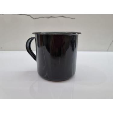 Imagem de 01 Caneca Esmaltada Ágata Original 350ml Cor Preto Envio Imediato - Me