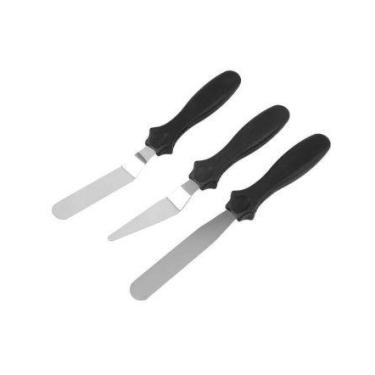 Imagem de Espátula De Inox Para Confeitaria 3pç. AG2118 - ds